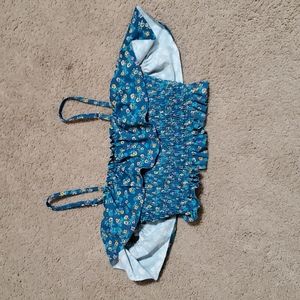 Flowery swimsuit top